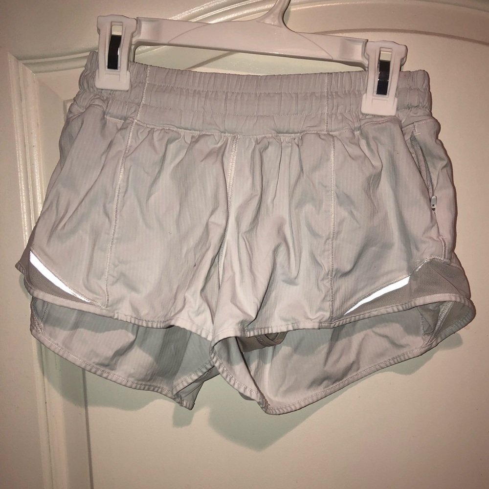 White hotty hot style Lululemon shorts